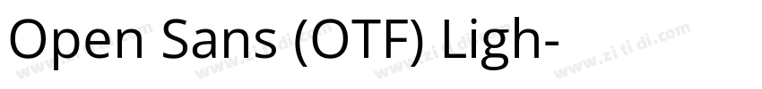 Open Sans (OTF) Ligh字体转换